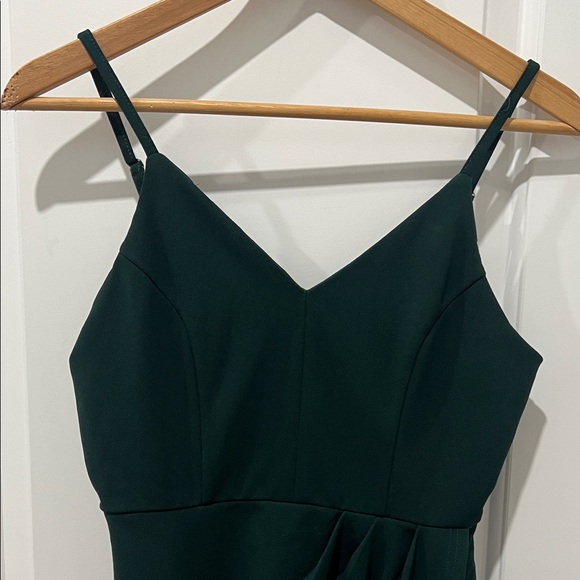 Chic Forest Green Mini Dress, Size Small - Picture 2 of 8